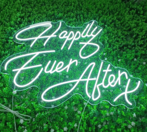 Happily Ever After Inc Kiss Neon Sign Cool White