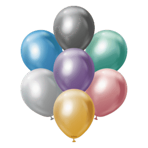 Kalisan Mirror Mixed Colour Latex Balloons