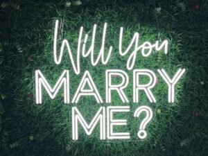 Will You Marry Cool White Neon Sign