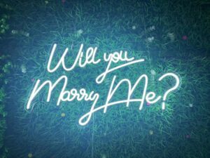 Will you Marry Me Cool White Neon Sign 2