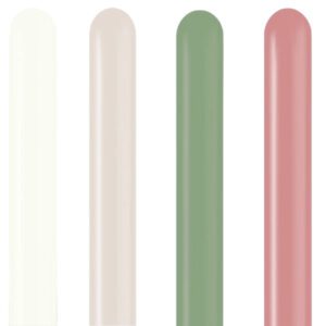 Kalisan Retro 260 Modelling Latex Balloons - Various Colours (100)