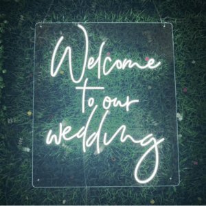 Welcome to our Wedding Cool White