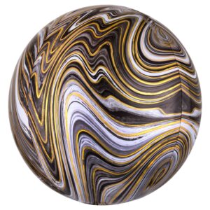 Amscan Anagram 16 inch Black Marblez Orbz Foil Balloon 4139201