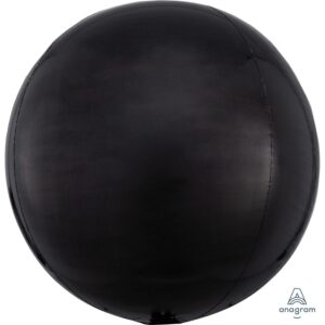 Amscan Anagram 16 inch Black Orbz Foil Balloon 2834301