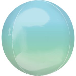 Amscan Anagram 16 inch Ombre Blue Green Orbz Foil Balloon 3984901