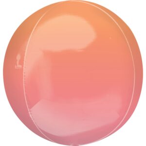 Amscan Anagram 16 inch Ombre Red Orange Orbz Foil Balloon 3984701