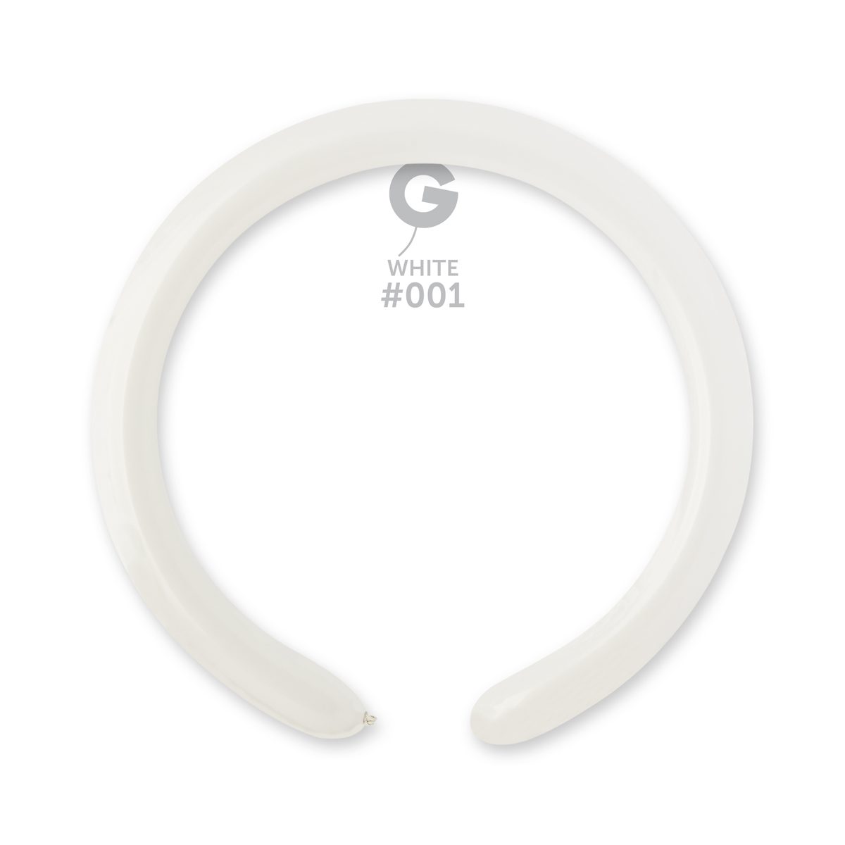 Gemar 2 inch White 001 Modelling Latex Balloons D4 001 100