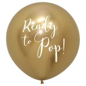 Sempertex 24 Inch Reflex Ready to Pop Gold Latex Balloons 20016214