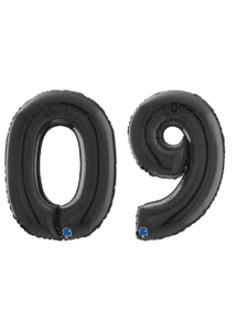 Grabo 40 inch Black Foil Number Balloons Set – 0 to 9 (10-Pack)