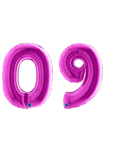 Grabo 40 inch Purple Foil Number Balloons Set – 0 to 9 (10-Pack)