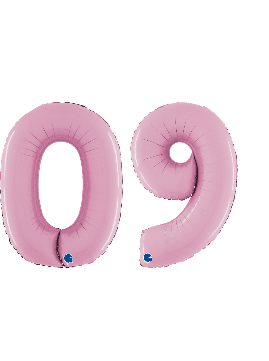 Grabo Pastel Pink Foil Number Balloons