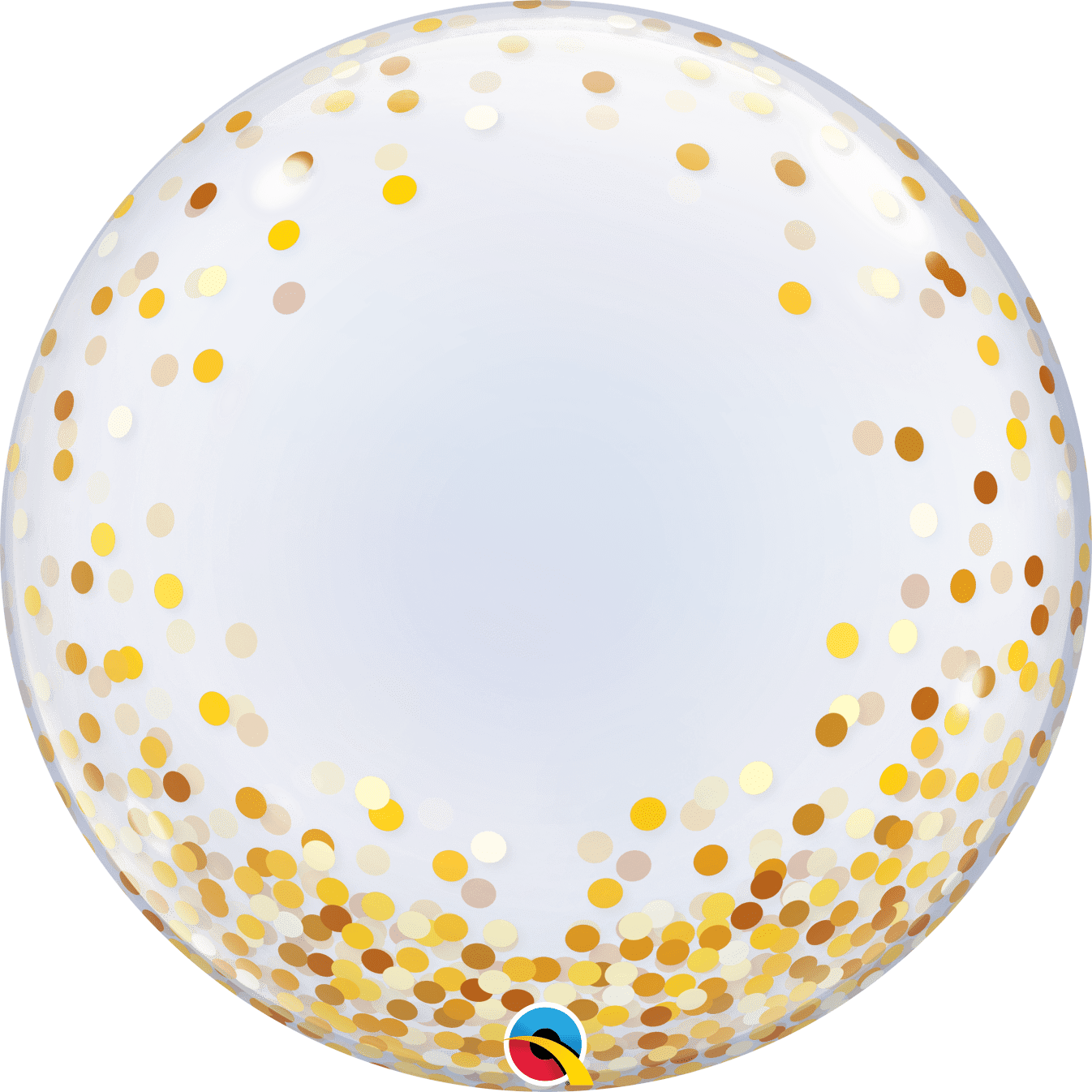 Qualatex 24 Inch Gold Confetti Dots Deco Bubble  89727