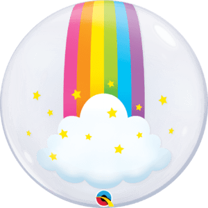 Qualatex 24 Inch Rainbow Clouds Deco Bubble 13036