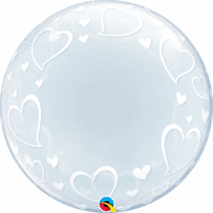Qualatex 24 Inch Stylish Hearts Deco Bubble 29505