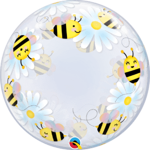 Qualatex 24 Inch Sweet Bees Daisies Deco Bubble 15733