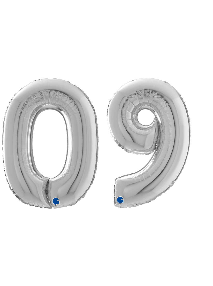 Grabo Silver Foil Number Balloons