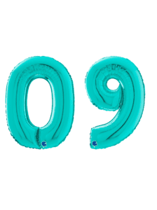 Grabo Tiffany Foil Number Balloons  Set – 0 to 9 (10-Pack)