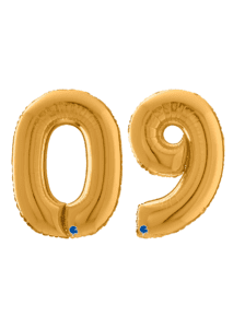 Grabo 40 inch Gold Foil Number Balloons  Set – 0 to 9 (10-Pack)
