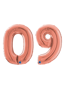 Grabo Rose Gold Foil Number Balloons