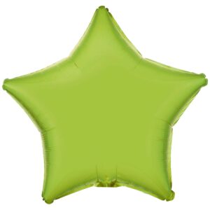 Amscan 18 inch Metallic Lime Green Star Foil Balloon