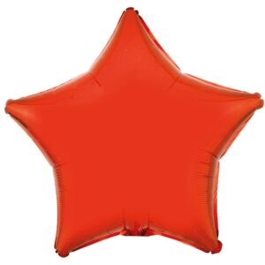 Amscan 18 inch Metallic Orange Star Foil Balloon