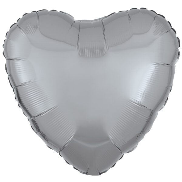 Buy Anagram 18 inch Metallic Silver Heart Foil Balloon | Balloons4u
