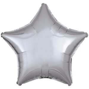 Amscan 18 inch Metallic Silver Star Foil Balloon