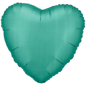 Amscan 18 inch Silk Lustre Jade Green Heart Foil Balloon