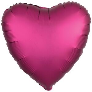 Amscan 18 inch Silk Lustre Pomegranate Heart Foil Balloon