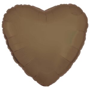 Amscan 18 inch Silk Lustre Truffle Heart Foil Balloons  9915476