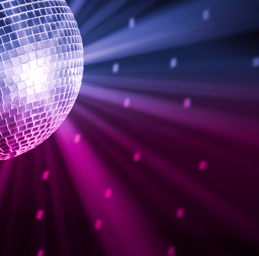 Disco Ball Silver Pink