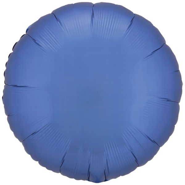 Amscan 18 inch Silk Lustre Azure Blue Circle Foil Balloon