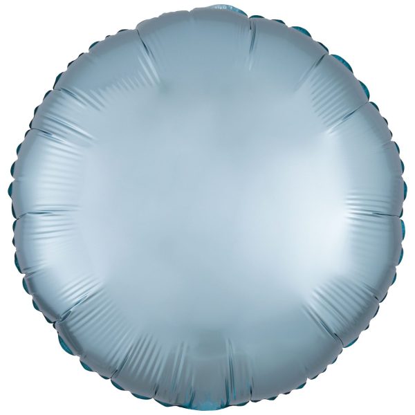 Amscan 18 inch Silk Lustre Pastel Blue Circle Foil Balloon