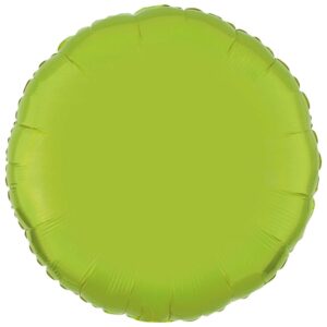 Amscan 18 inch Metallic Lime Green Circle Foil Balloon