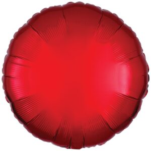 Anagram 18 inch Metallic Red Round Foil Balloon