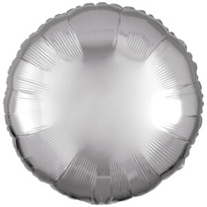 Amscan 18 inch Metallic Silver Circle Foil Balloon
