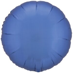 Amscan 18 inch Silk Lustre Azure Blue Circle Foil Balloon