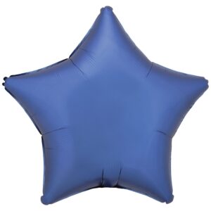 Amscan 18 inch Silk Lustre Azure Blue Star Foil Balloon