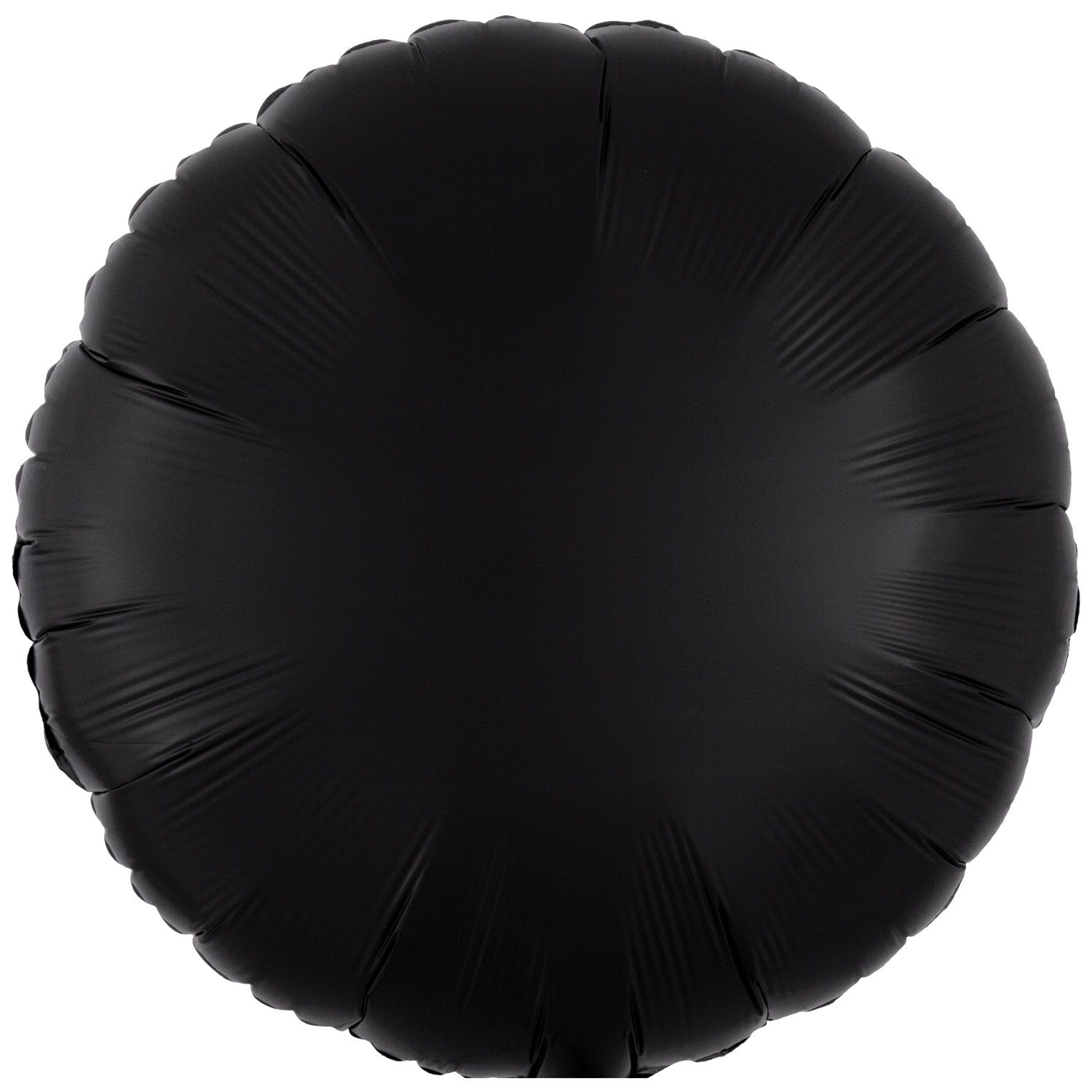 Anagram 18 inch Satin Luxe Onyx Black Round Foil Balloon