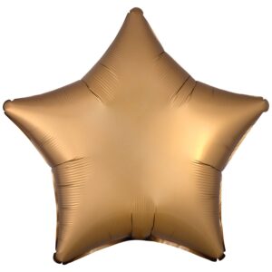 Anagram 18 inch Satin Luxe Gold Star Foil Balloon