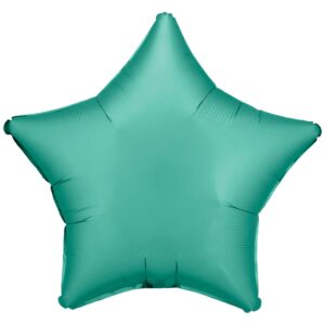 Amscan 18 inch Silk Lustre Jade Green Star Foil Balloon