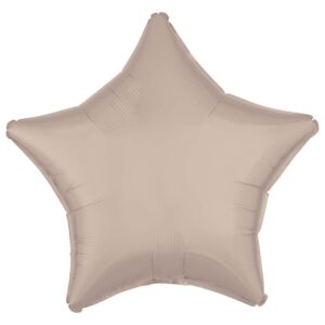 Amscan 18 inch Silk Lustre Latte Star Foil Balloon