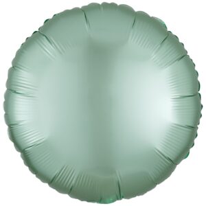 Amscan 18 inch Silk Lustre Mint Green Circle Foil Balloon