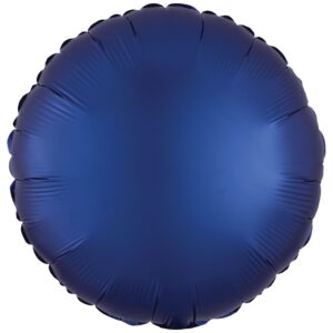 Amscan 18 inch Silk Lustre Navy Blue Circle Foil Balloon