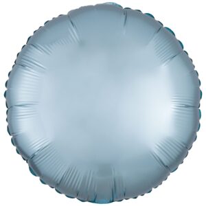 Amscan 18 inch Silk Lustre Pastel Blue Circle Foil Balloon