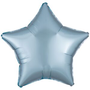 Amscan 18 inch Silk Lustre Pastel Blue Star Foil Balloon