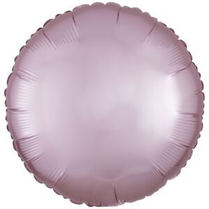 Amscan 18 inch Silk Lustre Pastel Pink Circle Foil Balloon