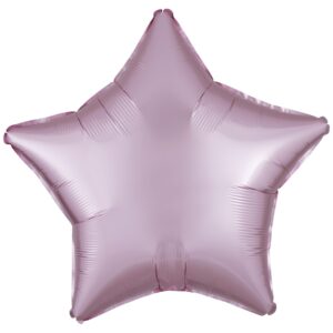 Amscan 18 inch Silk Lustre Pastel Pink Star Foil Balloon