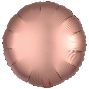 Amscan 18 inch Silk Lustre Rose Copper Circle Foil Balloon