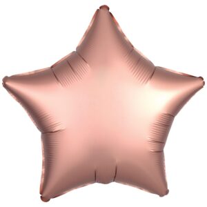 Amscan 18 inch Silk Lustre Rose Copper Star Foil Balloon